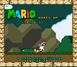 Mario Wakes Up Title Screen